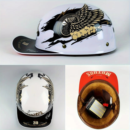 Universal Half Helmet for Vintage Style Motorcycle and E-Bike Riding