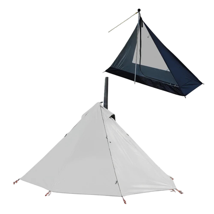 1-Person Tipi Shelter with Chimney Window - Ultralight Hot Tent