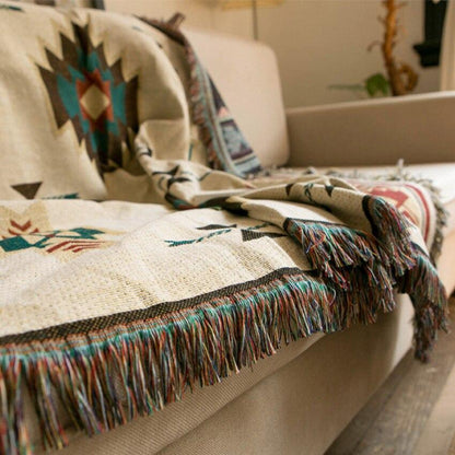 Native Style Throw Blanket for Sofa