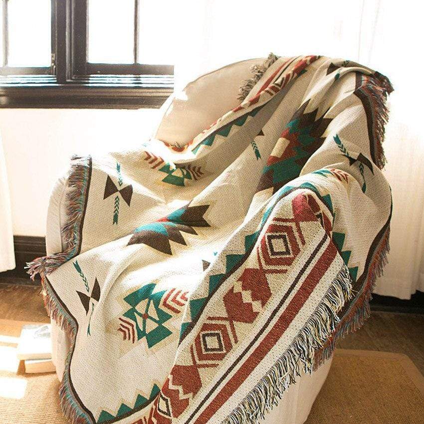 Native Style Throw Blanket for Sofa