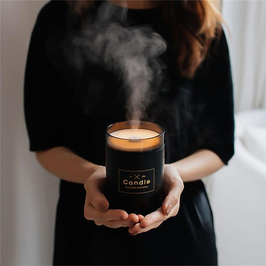Candle-Shaped Aroma Therapy Humidifier - Elegant Design
