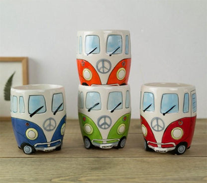 Retro Ceramic Coffee Mug 330ml – GroovyCup Campervan Design