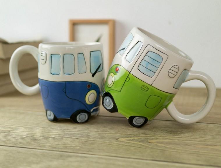 Retro Ceramic Coffee Mug 330ml – GroovyCup Campervan Design