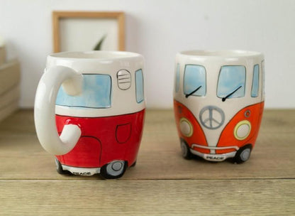 Retro Ceramic Coffee Mug 330ml – GroovyCup Campervan Design