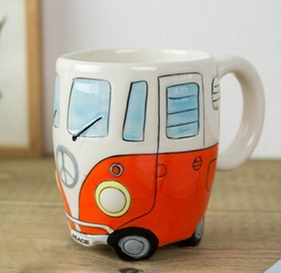Retro Ceramic Coffee Mug 330ml – GroovyCup Campervan Design