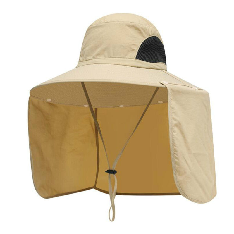 Bucket Hat with Neck Protection and Wide Brim