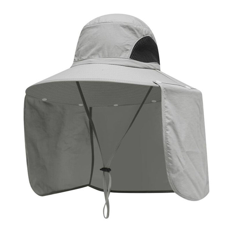 Bucket Hat with Neck Protection and Wide Brim