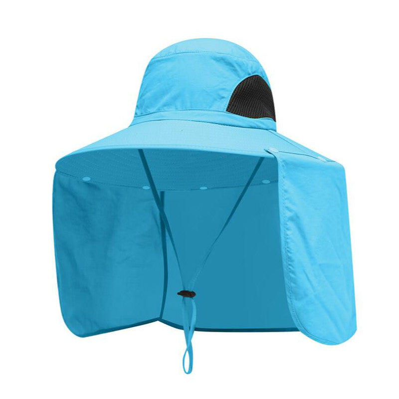 Bucket Hat with Neck Protection and Wide Brim