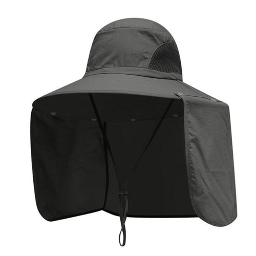 Bucket Hat with Neck Protection and Wide Brim