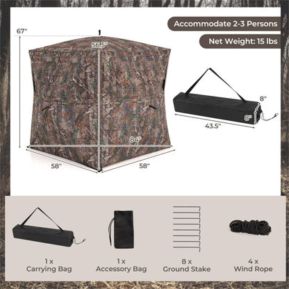 360-Degree Transparent Hunting Ground Blind