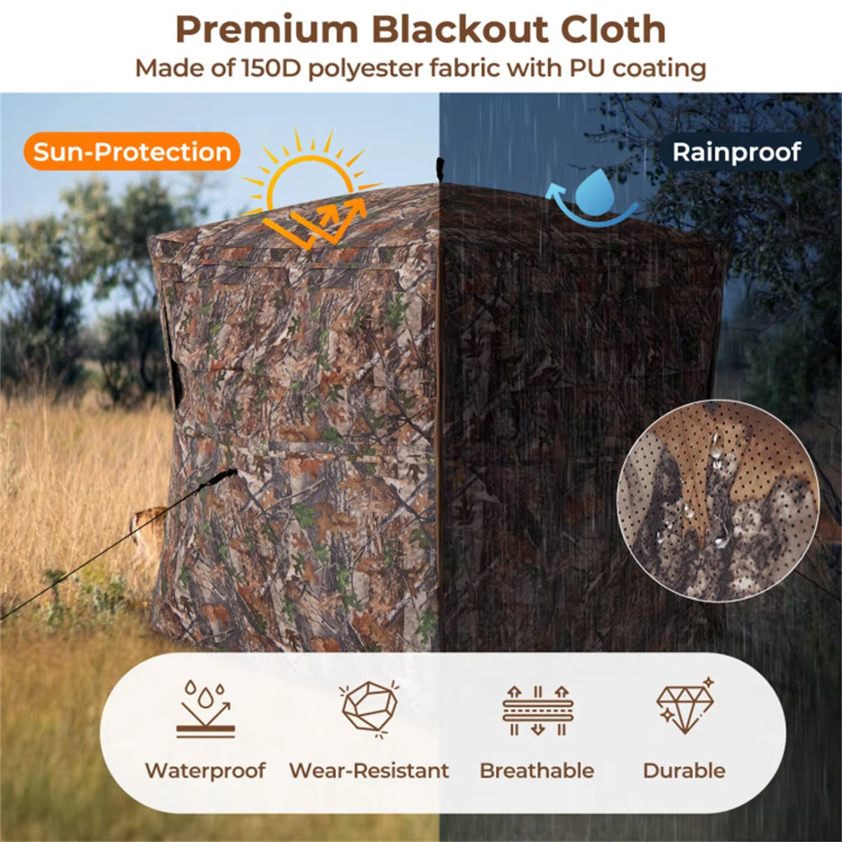 360-Degree Transparent Hunting Ground Blind