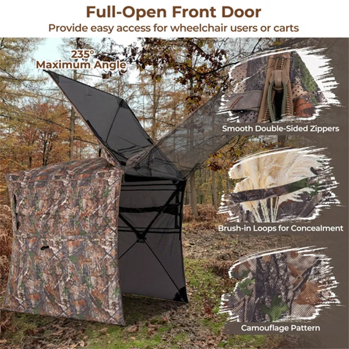 360-Degree Transparent Hunting Ground Blind