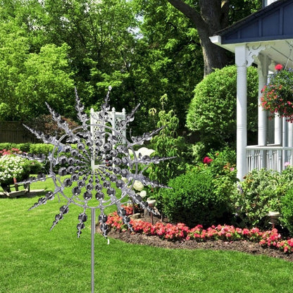 Kinetic Metal Wind Spinner Windmill for Outdoor Garden Decor - Anti-Rust