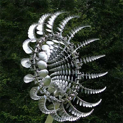 Kinetic Metal Wind Spinner Windmill for Outdoor Garden Decor - Anti-Rust