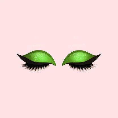 Effortless Winged Eye Stickers with Lashes and Sparkle