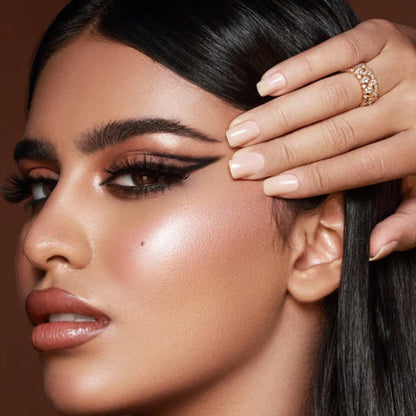 Effortless Winged Eye Stickers with Lashes and Sparkle