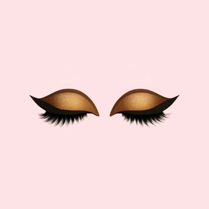 Effortless Winged Eye Stickers with Lashes and Sparkle