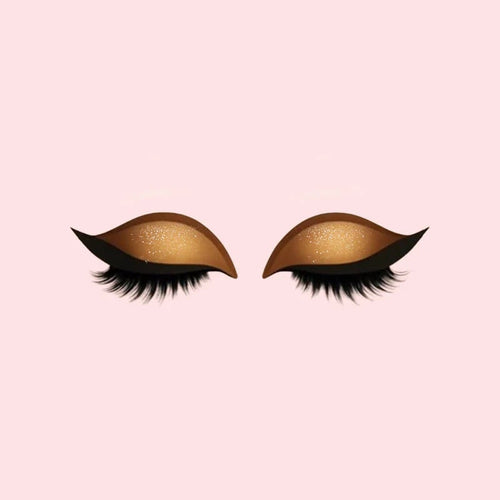 Effortless Winged Eye Stickers with Lashes and Sparkle