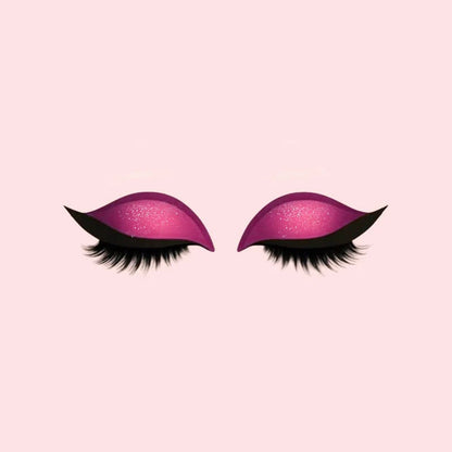 Effortless Winged Eye Stickers with Lashes and Sparkle