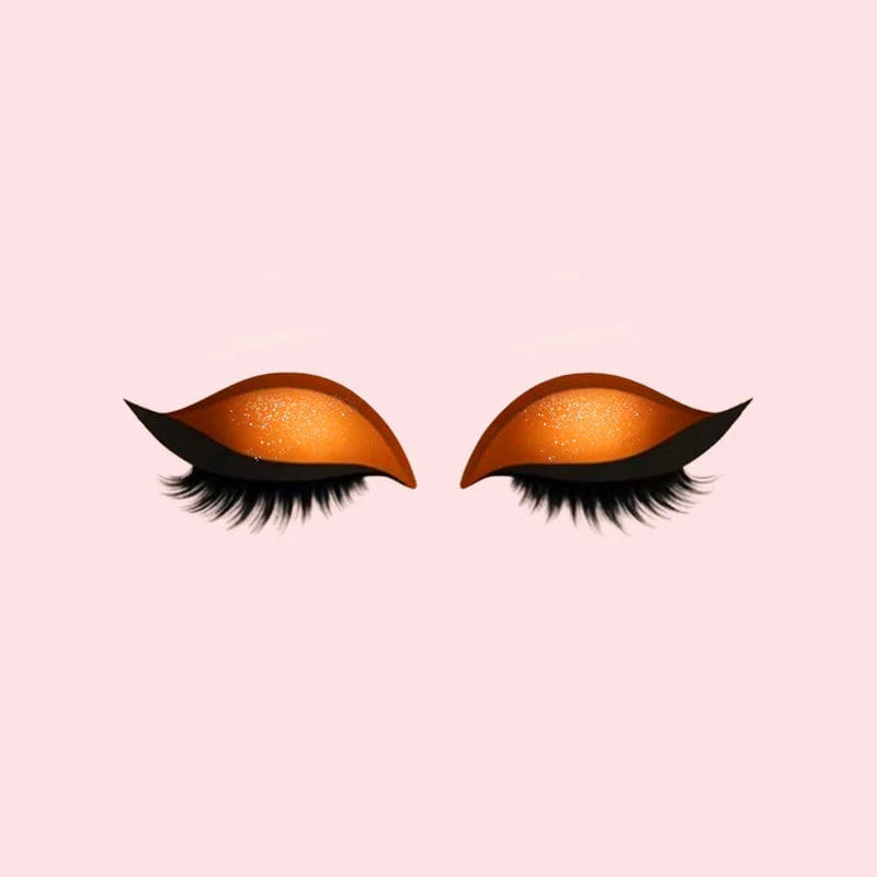 Effortless Winged Eye Stickers with Lashes and Sparkle