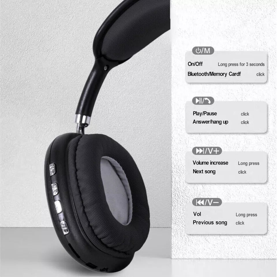 Over-Ear Headphones with Extended Battery Life - Foldable Design