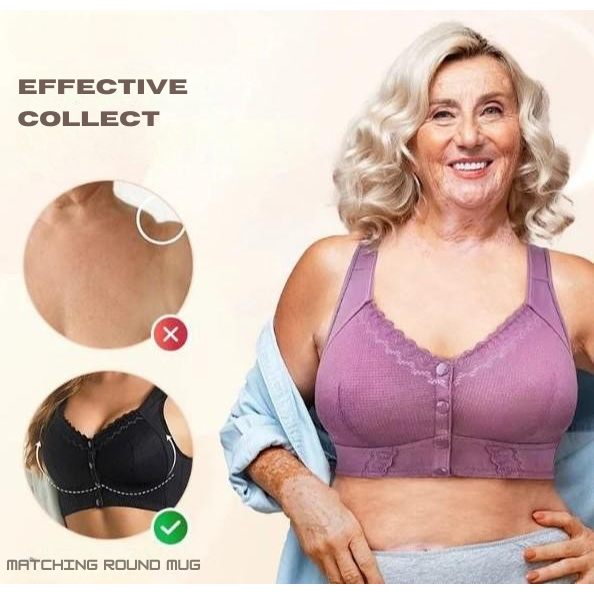 Effortless Comfort Front Closure Bra with Seamless Design
