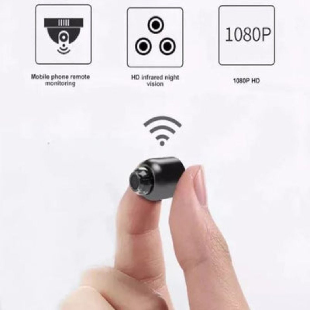 Compact WiFi Security Camera with Night Vision for Home Use