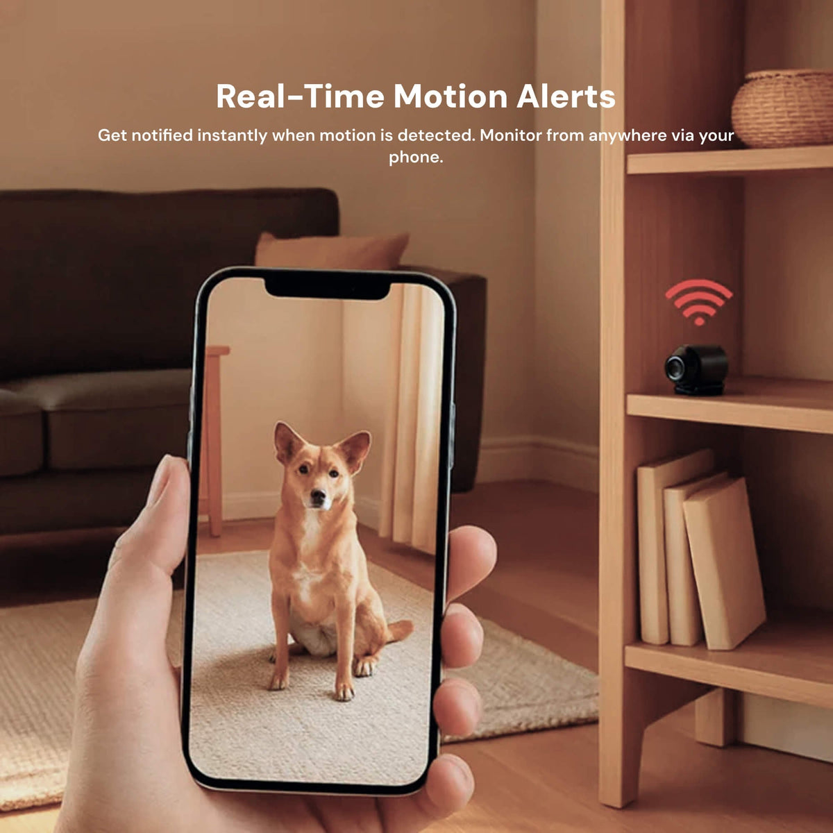 Compact WiFi Security Camera with Night Vision for Home Use