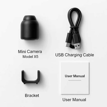 Compact WiFi Security Camera with Night Vision for Home Use