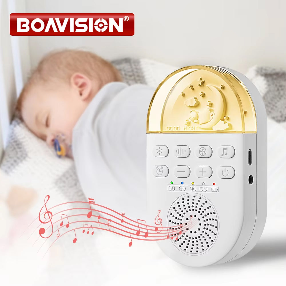 Portable White Noise Generator with 24 Sound Options and Breathing Light