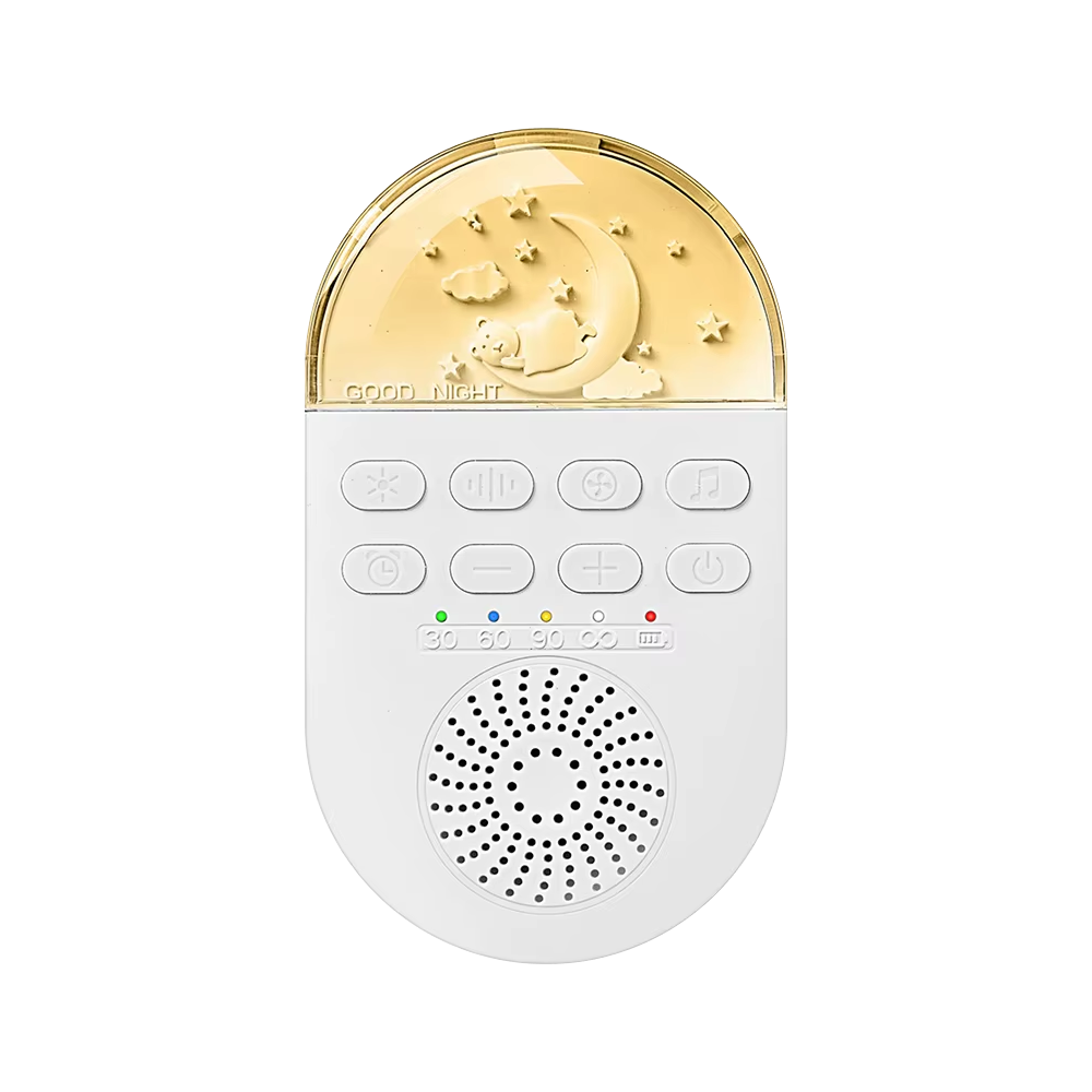 Portable White Noise Generator with 24 Sound Options and Breathing Light
