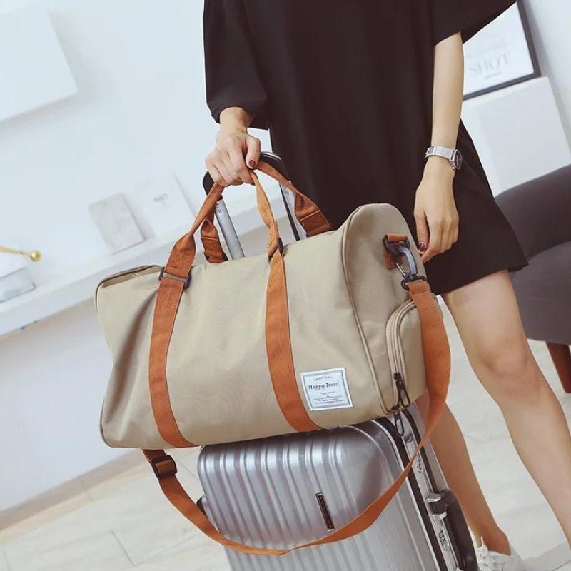 35L Travel Bag for Weekend Getaways with Shoe Pocket and Shoulder Strap