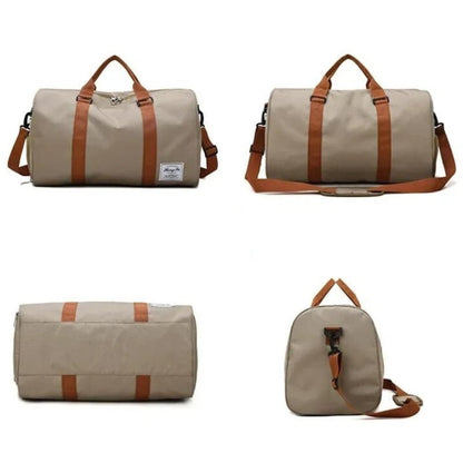 35L Travel Bag for Weekend Getaways with Shoe Pocket and Shoulder Strap