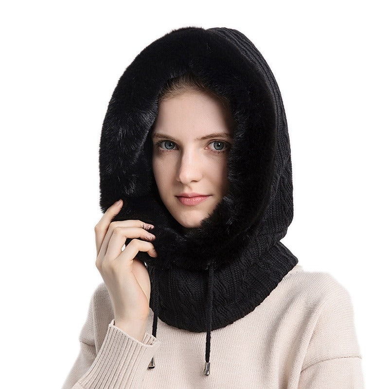 Luxurious Cashmere Knit Hat and Mask Set for Winter