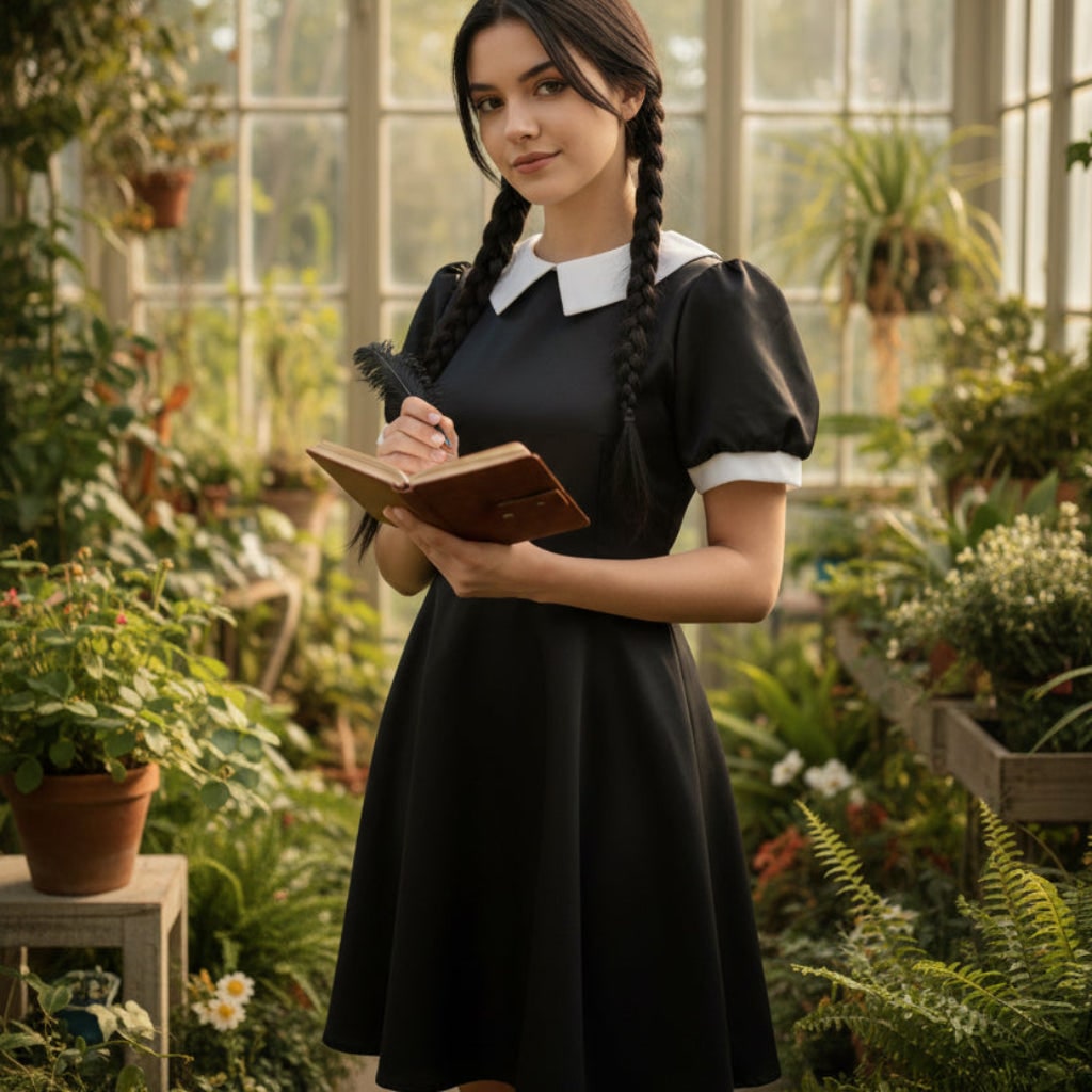 Gothic Inspired Schoolgirl Costume for Halloween Revelry