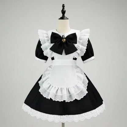 Plus Size Enchanting Maid Costume Dress for Halloween Festivities