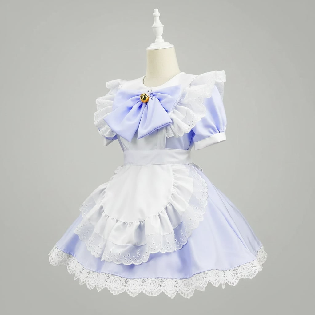 Plus Size Enchanting Maid Costume Dress for Halloween Festivities