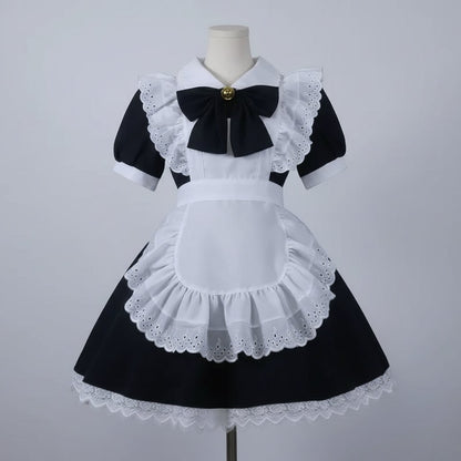 Plus Size Enchanting Maid Costume Dress for Halloween Festivities