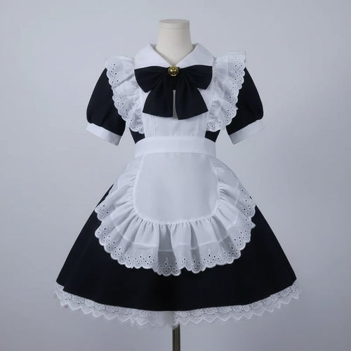 Plus Size Enchanting Maid Costume Dress for Halloween Festivities