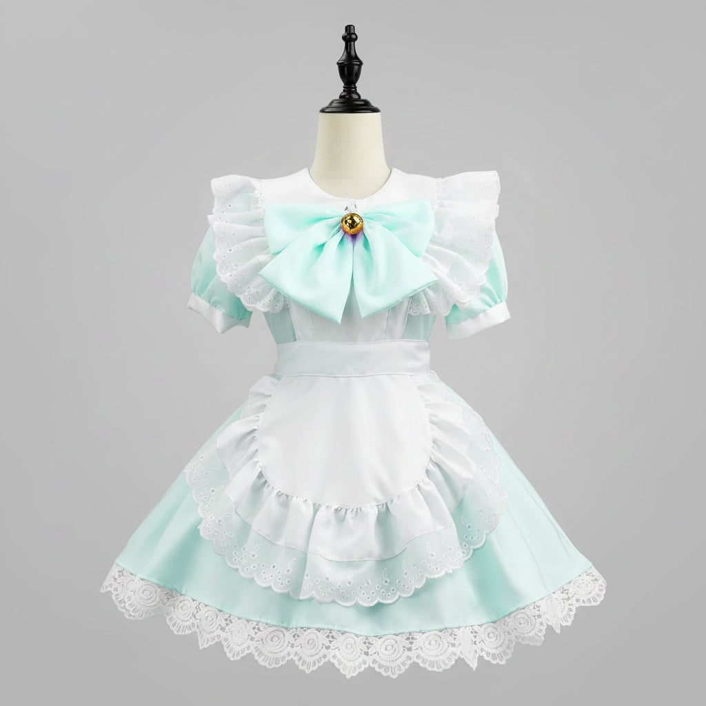 Plus Size Enchanting Maid Costume Dress for Halloween Festivities