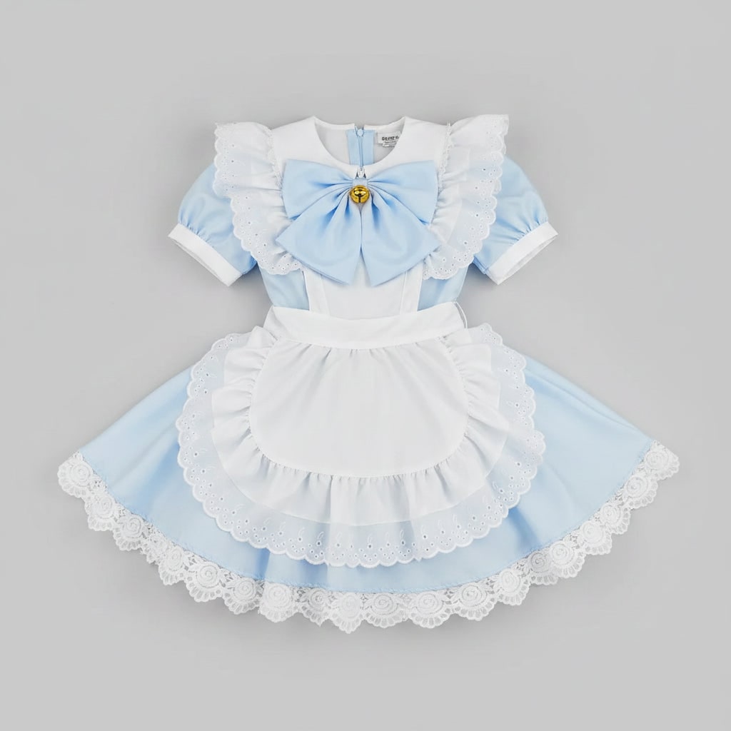 Plus Size Enchanting Maid Costume Dress for Halloween Festivities