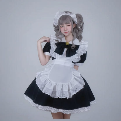 Plus Size Enchanting Maid Costume Dress for Halloween Festivities