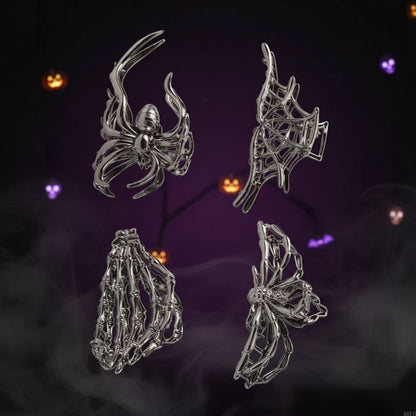 Gothic-Inspired Halloween Hair Clips with Spooky Design Elements