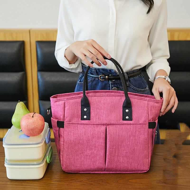 Chic Insulated Lunch Carrier with Versatile Shoulder Strap