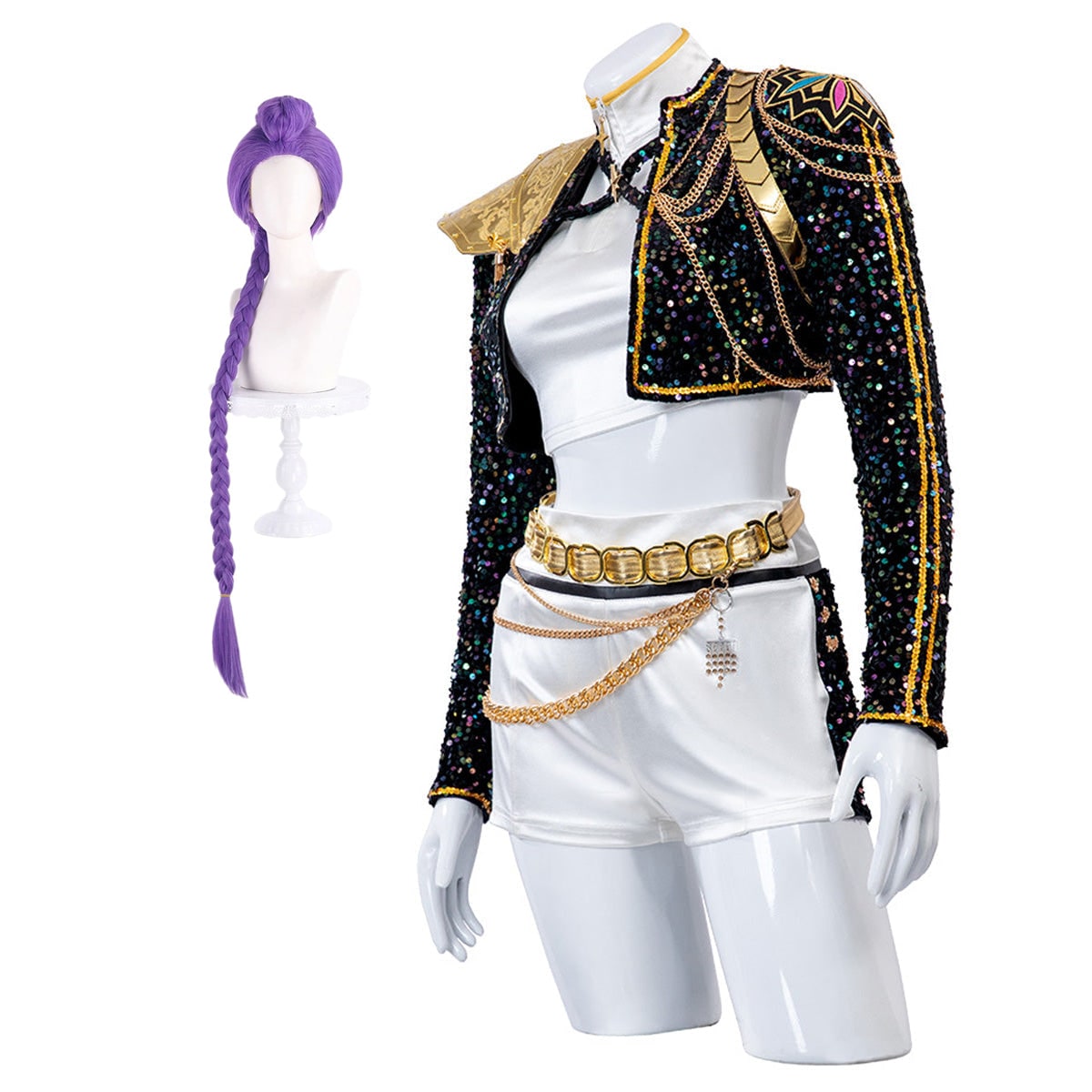 Shimmering Dance Ensemble for Women: Crop Top, Shorts & Belt Set