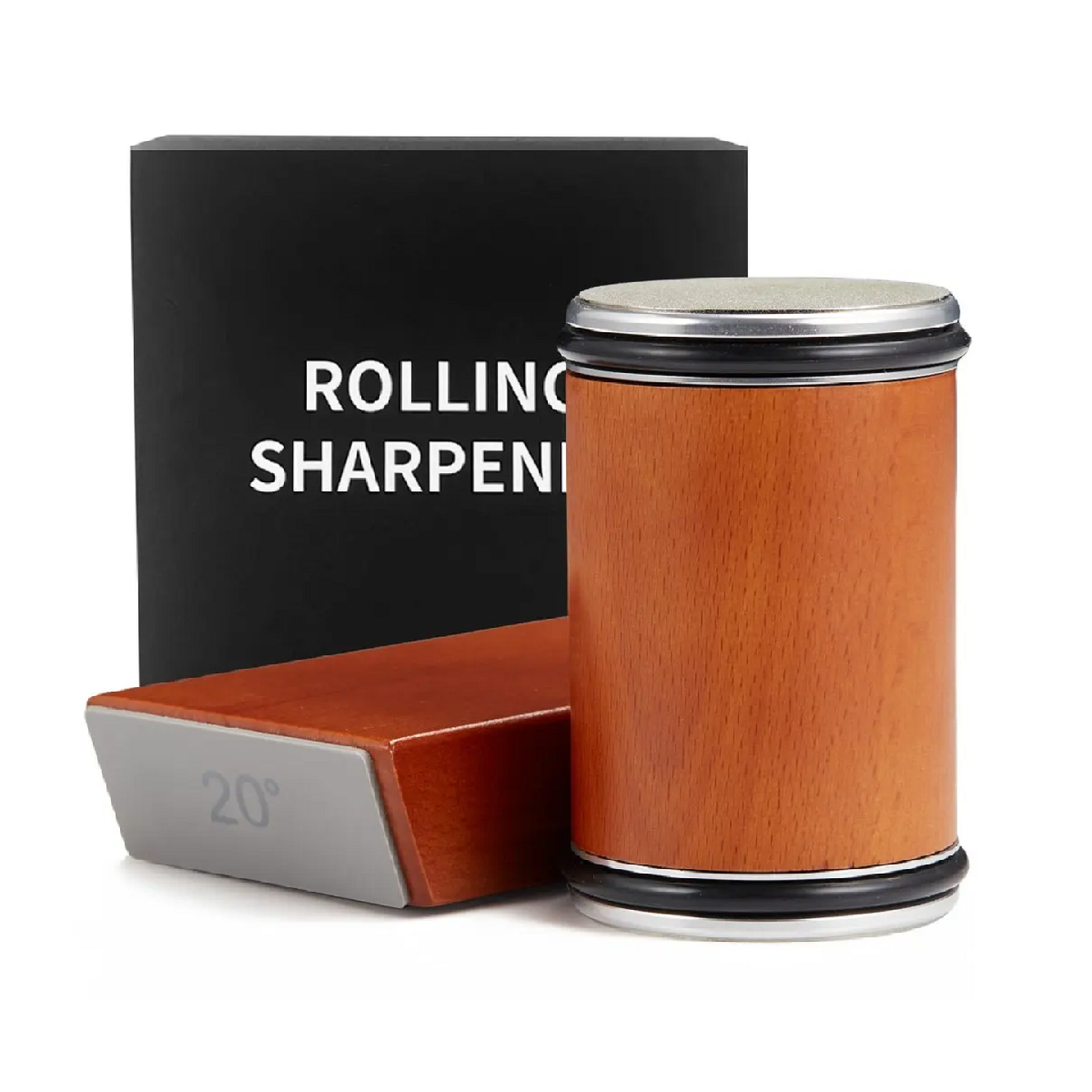 Straight Edge Knife Sharpener with Rolling Mechanism