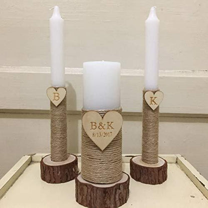 Rustic Charm Candle Holder Trio for Taper and Pillar Candles