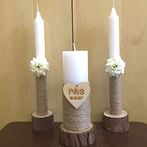 Rustic Charm Candle Holder Trio for Taper and Pillar Candles