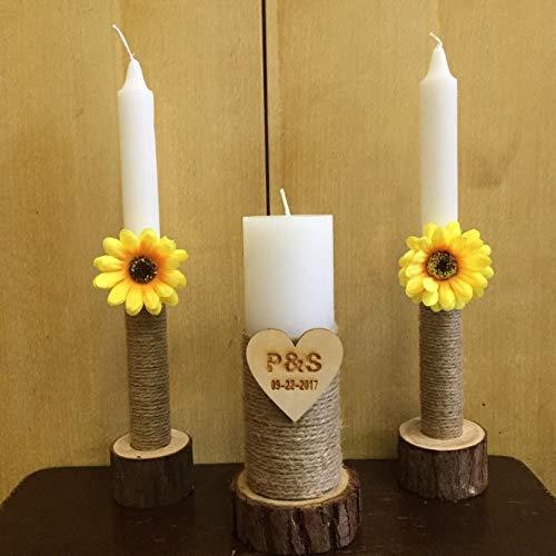 Rustic Charm Candle Holder Trio for Taper and Pillar Candles