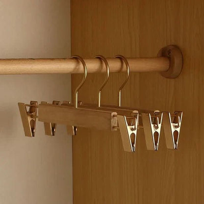 Elegant Wooden Hangers for Suits and Coats with Pants Bar
